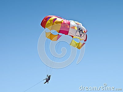 Parasailing in the Mediterranean Stock Photo