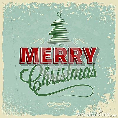 Holiday - frame happy merry christmas Vector Illustration