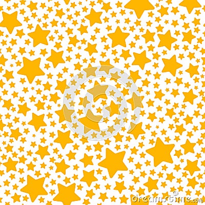 Holiday gift seamless pattern with yellow star Vector Illustration