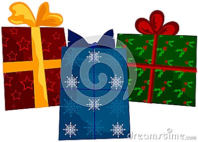 Holiday Gifts Vector Illustration