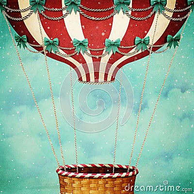Air Balloon Christmas Stock Photo
