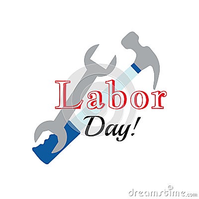 Holiday greetings illustration Labor Day Vector Illustration