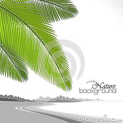 Holiday on Hawaii Beach Vector Illustration