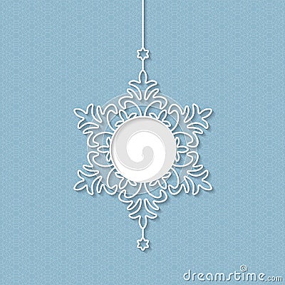 Holiday lace decoration Vector Illustration