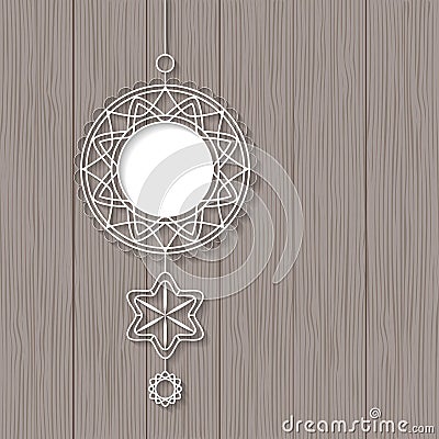 Holiday lace decoration Vector Illustration
