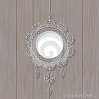 Holiday lace decoration Vector Illustration