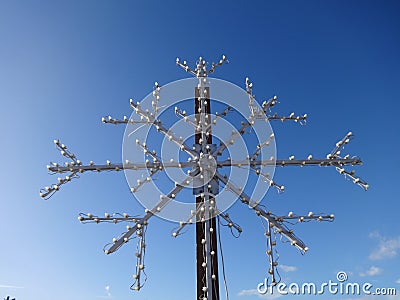 A holiday light at the plaza Editorial Stock Photo