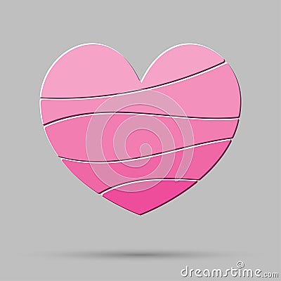 Vector element heart, love. Symbol of romance. Vector Illustration