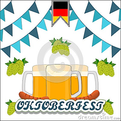 The holiday Oktoberfest Vector Illustration