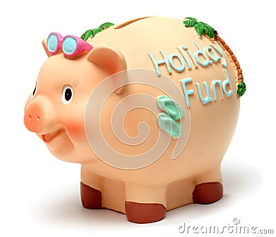 Holiday Piggy Bank Stock Photo