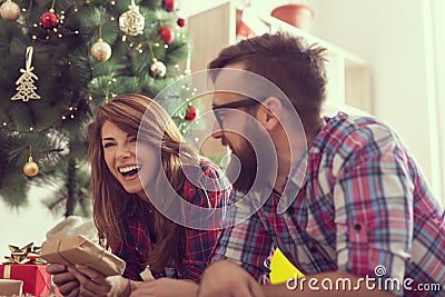 Holiday presents Stock Photo