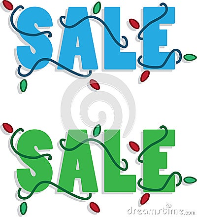 Holiday Sale Text Vector Illustration