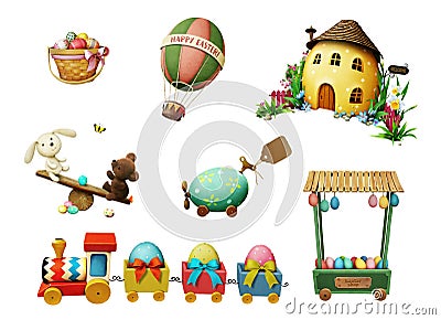 Easter holiday set Stock Photo