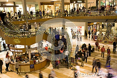 Holiday shopping mall Editorial Stock Photo