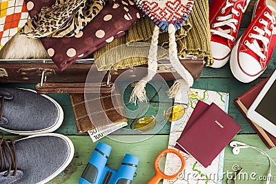 Holiday suitcase Stock Photo