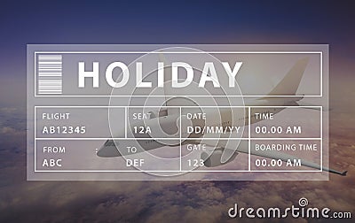 Holiday Travel Tourism Relaxation Graphic Concept Stock Photo