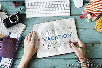 Holiday Travel Voyage Wanderlust Vacation Concept Stock Photo