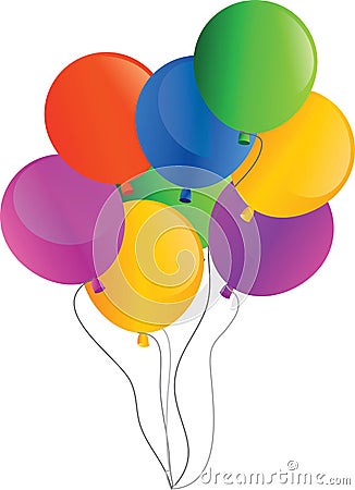 Holiday Vector Balloons Stock Photo