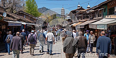 The holiday of Zhunji in Chinese culture, with the treat of stigma, traditional games and festiv Stock Photo