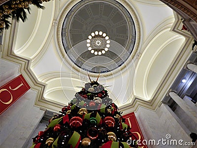 Holidays at the Arkansas Capitol Stock Photo