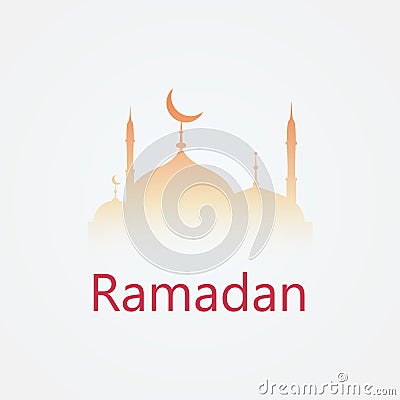 Holidays logo design. Ramadan Kareem Vector Illustration