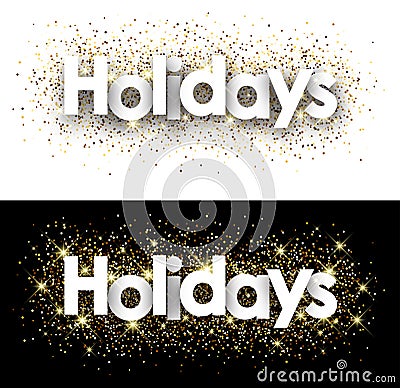 Holidays paper banners. Vector Illustration