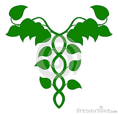 Holistic Medicine Caduceus or DNA concept Vector Illustration