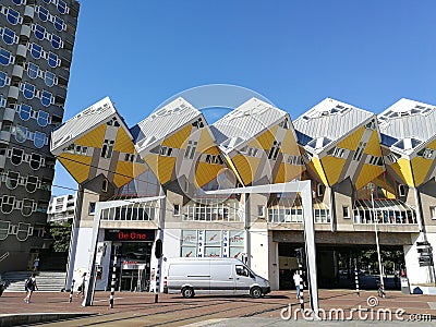 Holland Netherlands Rotterdam Cube Houses Piet Blom Kubuswoningen Stylish Design Architecture Editorial Stock Photo