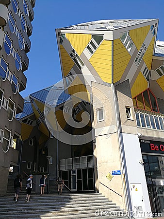 Holland Netherlands Rotterdam Cube Houses Piet Blom Kubuswoningen Stylish Design Architecture Editorial Stock Photo