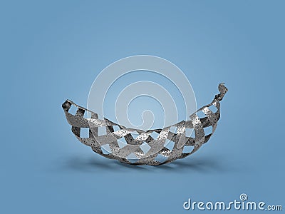 Hollow Silver Banana Stock Photo