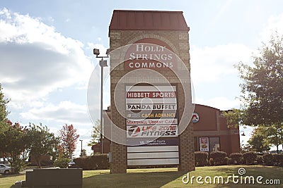 Holly Springs Commons, Holly Springs, Mississippi Editorial Stock Photo