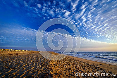 Hollywood Beach Oxnard California sunset on the gold coast beach Stock Photo