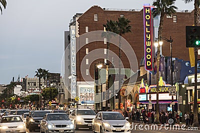 Hollywood Blvd Editorial Stock Photo
