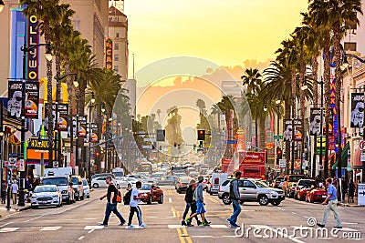 Hollywood Boulevard Editorial Stock Photo