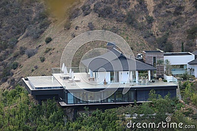 A House in the Hollywood hills. Editorial Stock Photo