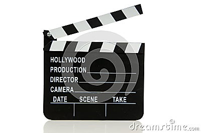 Hollywood Movie Clapboard Stock Photo