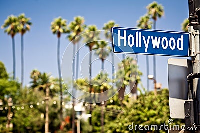 Hollywood sign in LA Stock Photo