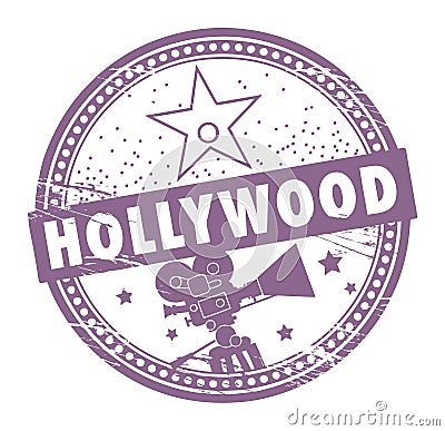 Hollywood stamp Vector Illustration