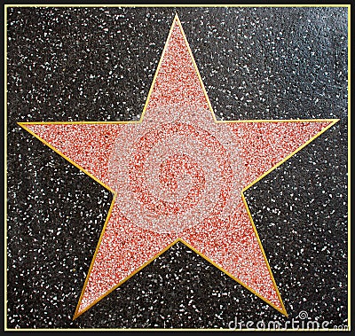 Hollywood Star Framed Stock Photo