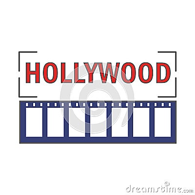 hollywood. Vector illustration decorative design Vector Illustration