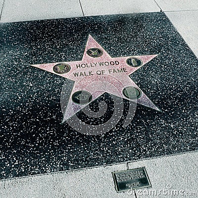 Hollywood Walk of Fame, Los Angeles, United States Editorial Stock Photo