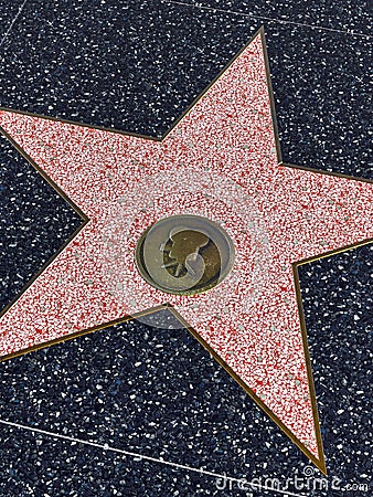 Hollywood Walk of Fame Star, with blank space for name Editorial Stock Photo