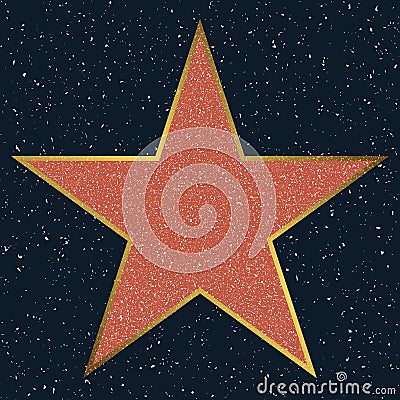 Hollywood Walk Of Fame. star blank template Stock Photo