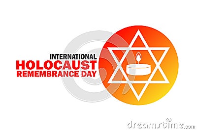 Holocaust Remembrance Day Vector Illustration
