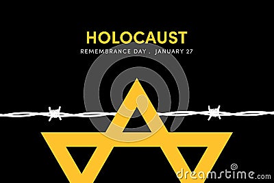 Holocaust Remembrance Day illustration, january 27 Cartoon Illustration