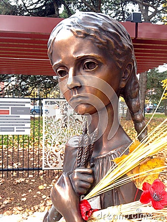 Holodomor Memorial Statue in Toronto Editorial Stock Photo