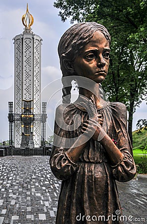 Holodomor Victims Memorial - Kiev, Ukraine Editorial Stock Photo