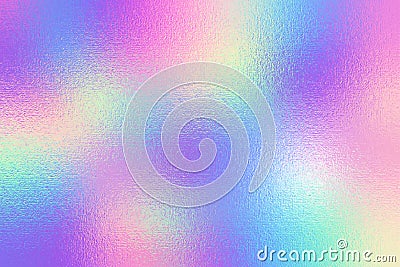 Hologram background. Iridescent foil effect texture. Holography pattern. Pearlescent gradient. Rainbow ombre for design prints. Pa Vector Illustration
