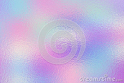 Hologram background. Iridescent foil effect texture. Holography pattern. Pearlescent gradient. Rainbow surface for design prints. Vector Illustration