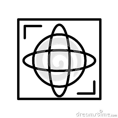 Hologram icon vector isolated on white background, Hologram sign , line or linear sign, element design in outline style Vector Illustration
